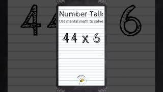Number Talk 5 #FantasticMrBee #shorts #multiplication #numbertalk