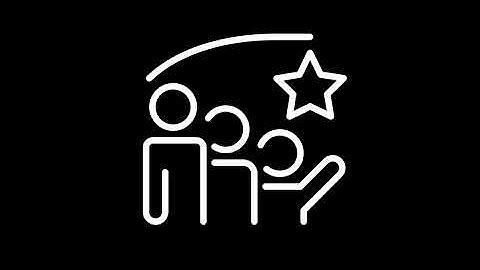 Animated passion white linear icon