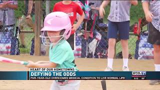 5-Year-Old Botetourt County Girl With Cerebral Palsy Defies Odds on Baseball Field