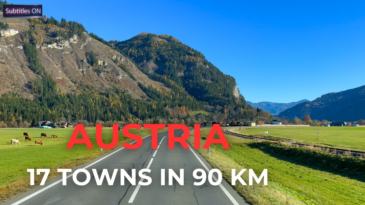 Austria 4K Drive | 17 Towns Along the Mur River (Salzburg → Styria)