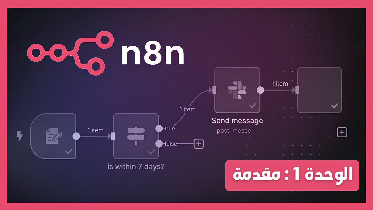 n8n Automation  الوحدة 1 :  مقدمة حول