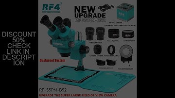 RF4 Dustproof System Stereo Trinocular Microscope 6.5-55X Large-field 4K HDMI USB Camera Phone Solde