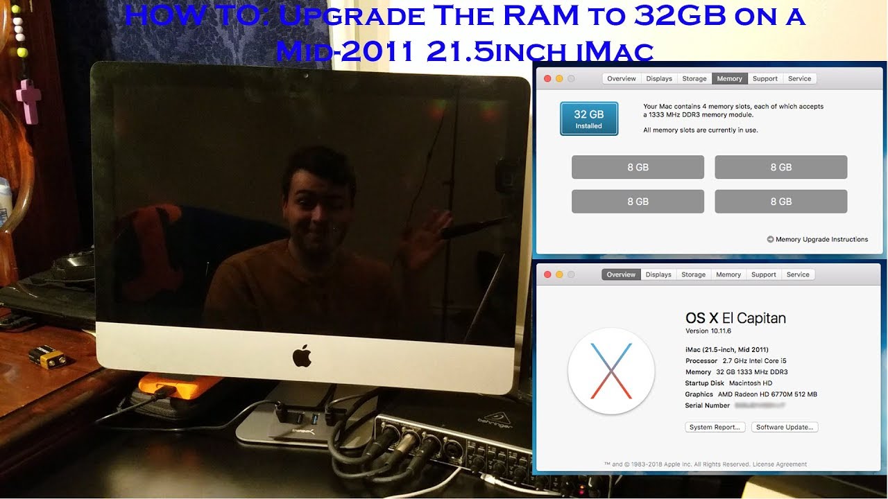 HOW TO: Upgrade The RAM to 32GB on a Mid-2011 21.5inch iMac