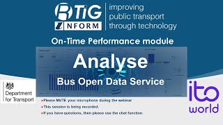 Analyse Bus Open Data - On-Time Performance and BODS Quality Reports
