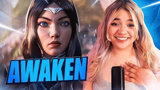 Streamer Reacts to Awaken | Season 2019 Cinematic - League of Legends (ft. Valerie Broussard)