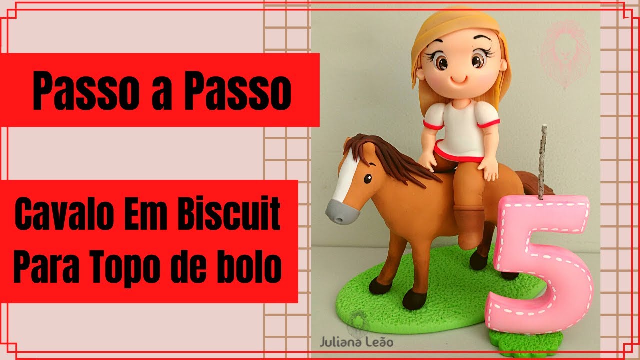 APRENDA O PASSO A PASSO COMPLETO, RÁPIDO E FACIL DE COMO FAZER CAVALO PARA TOPO DE BOLO EM BISCUIT