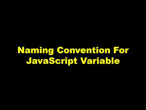 Naming Convention For JavaScript Variable