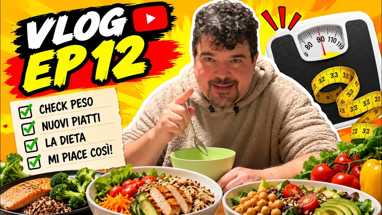 Copertina: VLOG EP 12: Check peso: Nuovi piatti, Sfide e Progressi 💪🍴 Dieta mi piace così