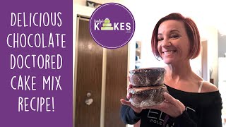 Delicious doctored chocolate cake mix recipe
