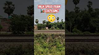 😲 HIGH SPEED 🚂 TRAIN MOVING ❤️#viral #shortvideo #love #train #shorts #shortsfeed #vandebharat