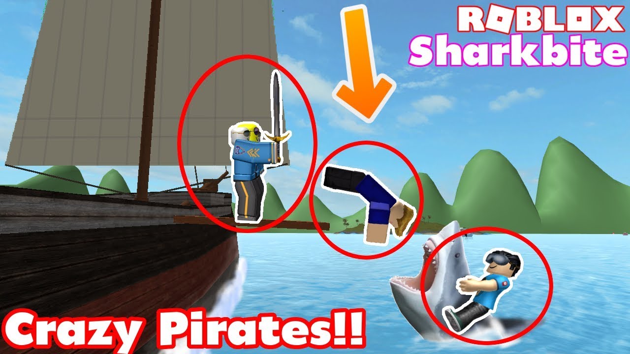 Hilarious Pirate Ship Crew In Roblox Sharkbite Ft Myusernamesthis And Digdugplays Youtube - roblox shark swabbie pirate