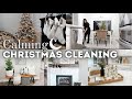 CALMING CHRISTMAS CLEAN WITH ME | CHRISTMAS CLEANING 2021 | AFTER DARK CHRISTMAS CLEANING