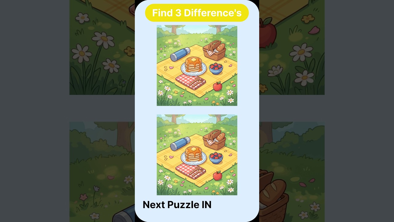New puzzle on every 3 min | Can you find 3 differences ? #brainteaser ...