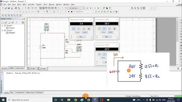 Voltage drop across a resistors in series circuit using multisim (Tagalog) | Erngineer Tutorial