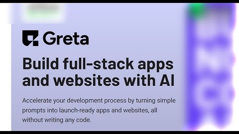 Greta AI No Code Builder: Build full-stack apps and websites with AI