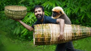 Bamboo Craft: Hand made Fishing Trap used by indigenous people living near forest