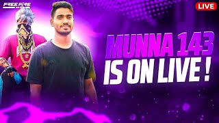 Telugu Hindi English Free Fire MAX : 👍Munna 143 Is On Live.1v1.4v4.#freefiremax#livestream#