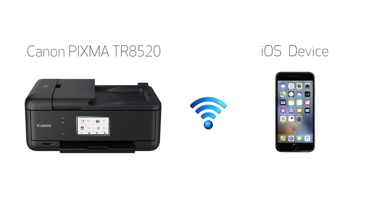 stole Tjen absorption Setting up Your Wireless Canon PIXMA TR8520 - Easy Wireless Connect with an  iOS Device - YouTube