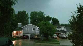 Strong Storm Confirmed Tornadic Bellevue, Ne 6162017 Part 1