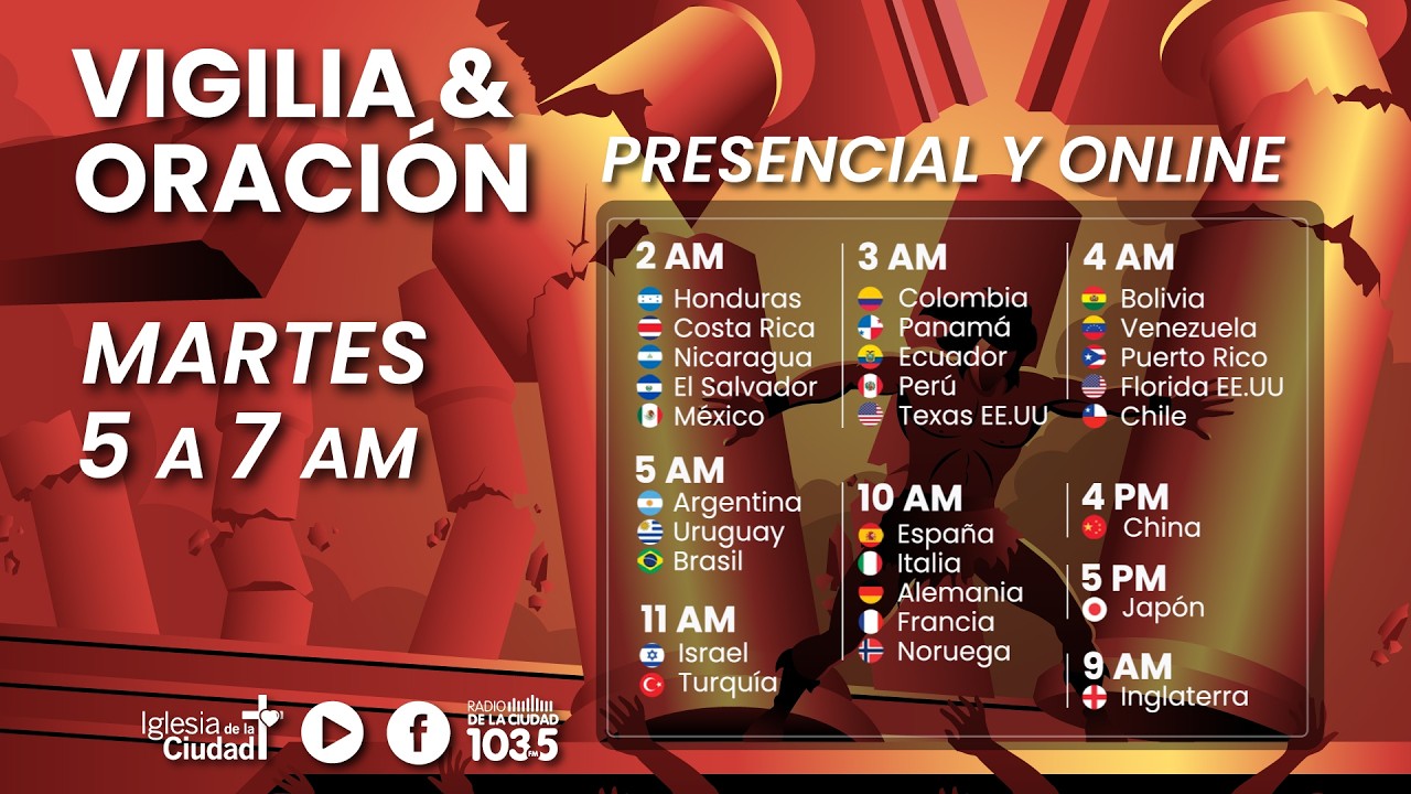 🔴 Vigilia y oración 🙏 Martes 03/03/2026 🕓 5 a 7 am 🔴 en Vivo
