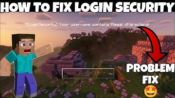 Login security your username contains illegal characters | How to fix aternos server login Problem