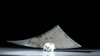 Achat Freiform Mit Gravierter Viereckstruktur Ca.110X33X4Mm