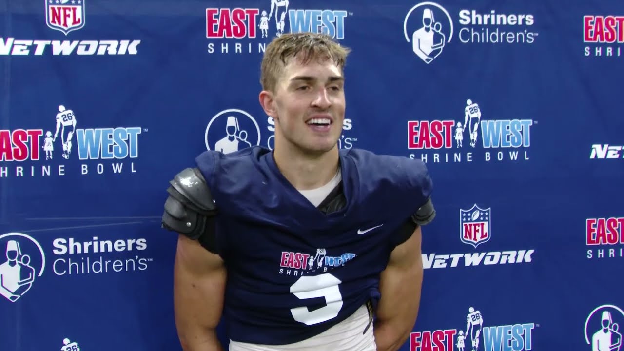 East Team: Day 2 Post-practice press conference with OC Connor Senger and TE Eli Raridon