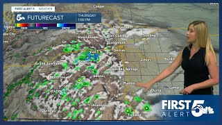 Rain and snow showers move through Colorado on Thursday and Friday