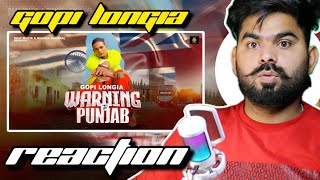 REACTION ON : Warning To Punjab (Official Video) | Gopi Longia | Beat Muzik | Rishika Kaushal Songs
