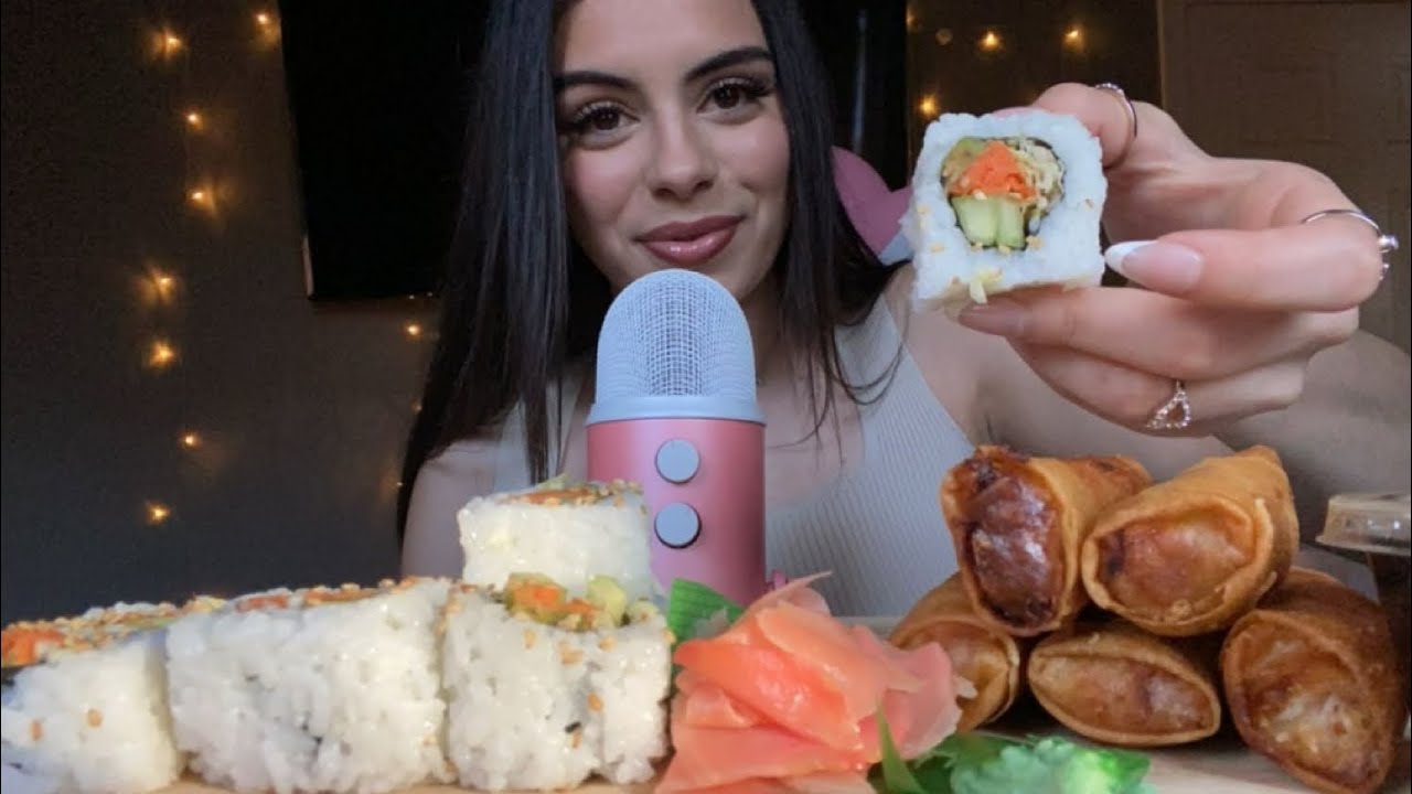 Asmr| sushi mukbang🍣🍱 (upclose eating sounds)