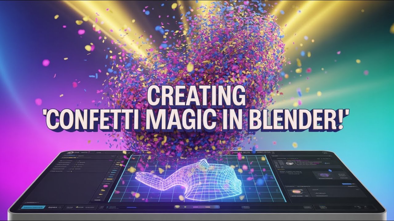 Creating Cinematic Confetti Explosion in Blender! 🎥 (Timelapse + Pro Tips) | 3D Animation Tutorial