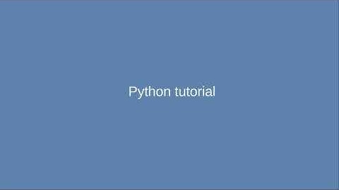 INFO8006 Python tutorial (Windows)