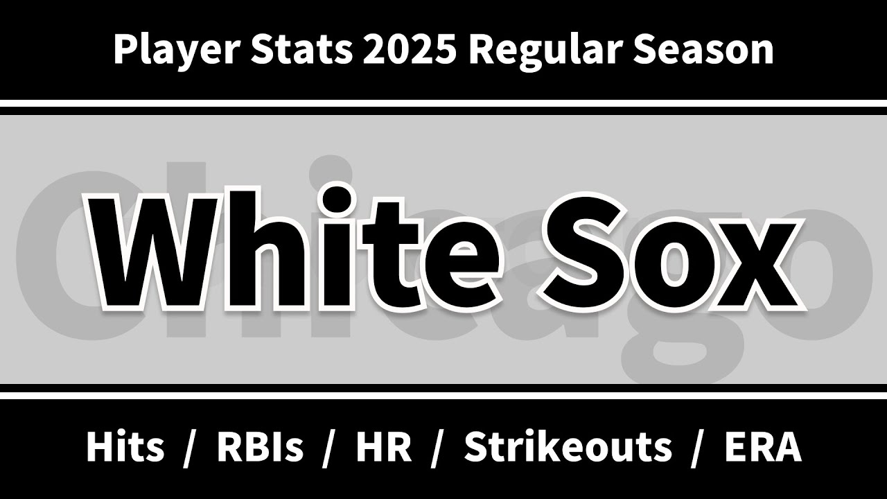 Chicago White Sox Player Leaders – Hits, RBIs, Home Runs, Strikeouts, ERA (as of September 4,2025)