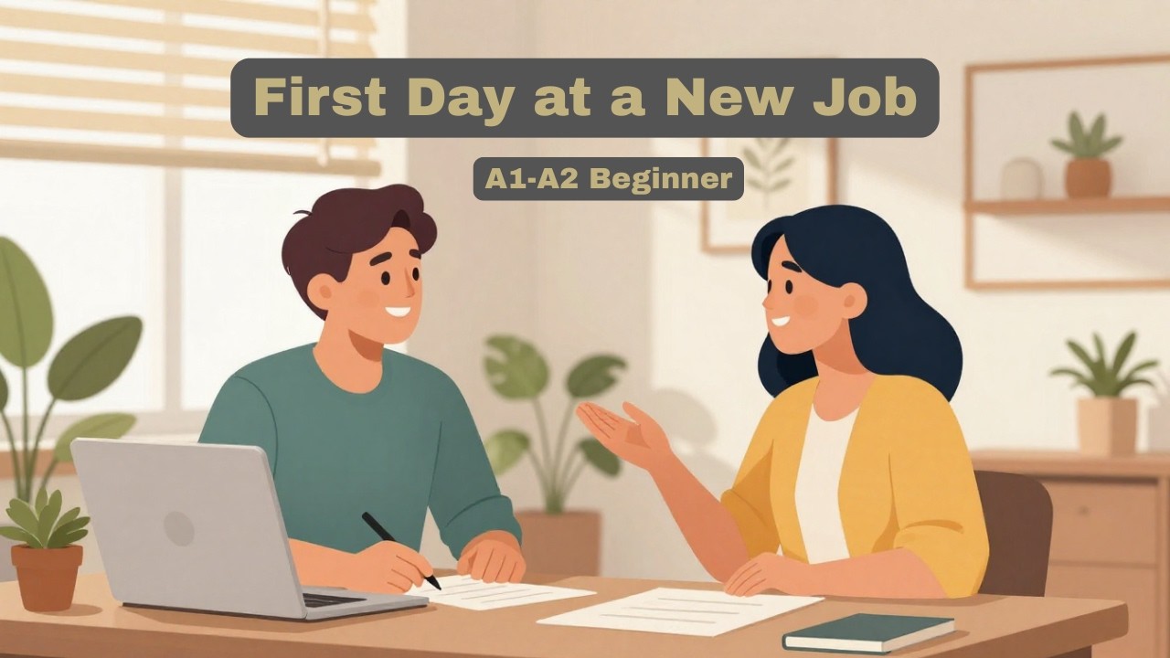 Your First Day at Work | Beginner English Conversation Practice