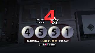 DC LOTTERY Midday 06/21/2025 Midday Drawing 2025 06 21