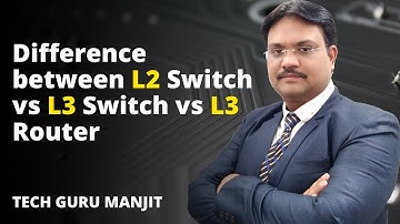 Difference between L2 Switch vs L3 Switch vs L3 Router | Tech Guru Manjit