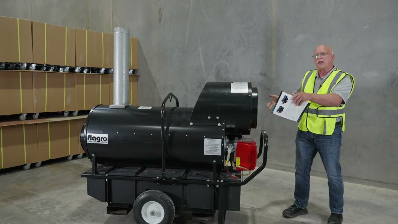 FVO 400 RC Heater Overview | Flagro’s Dual-Fuel Jobsite Heater with Recirculating Hood