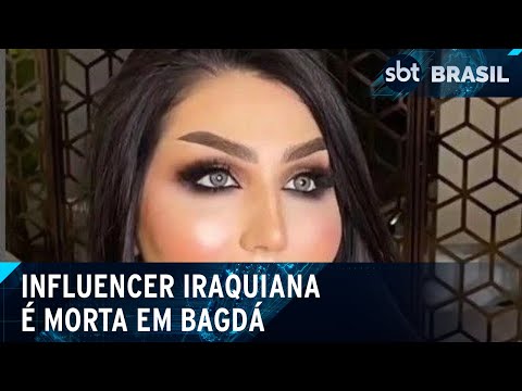 Video influencer-iraquiana-do-tik-tok-e-morta-a-tiros-em-bagda-sbt-brasil-27-04-24