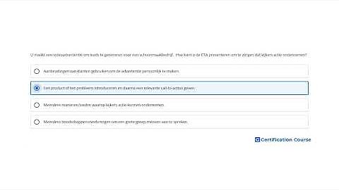 U maakt een videoadvertentie om leads te genereren voor een schoonmaakbedrijf. Hoe kunt u de CTA pre