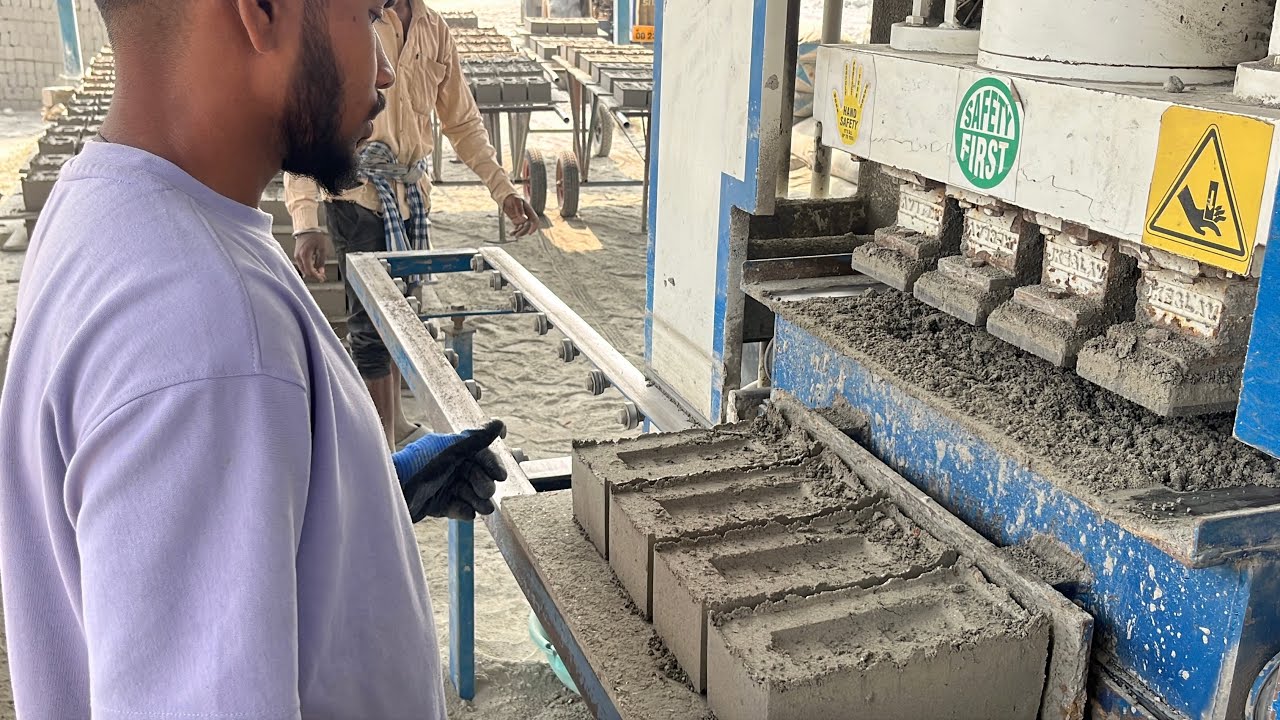 ASMR BRICKS | FLYAsh Bricks Making Process In Village | Satisfying Video | Small Business Idea 