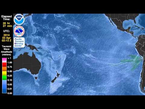 HAARP Induced Tsunami Animation Northern Chile-Hawaii ?!?! -1 April 2014