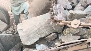 "Massive Rock Crushing Machine in Action"||Crushing Giant Rocks with Powerful Machinery".