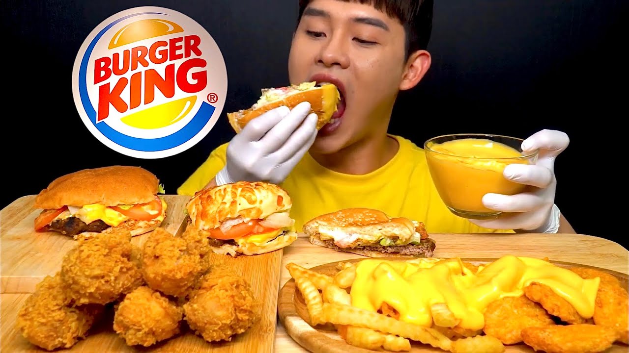 ASMR “버거킹 와퍼”🍔 치즈감자,치킨너겟 후라이드닭다리 먹방! “BURGER KING” Whopper Cheese Potato🧀 Chicken Nuggets MuKBang!