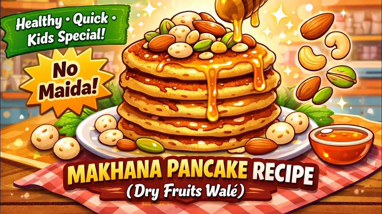 #Kids Special Healthy Makhana Pancake Recipe #quickandeasyrecipe#healthyfood @nishamadhulika 