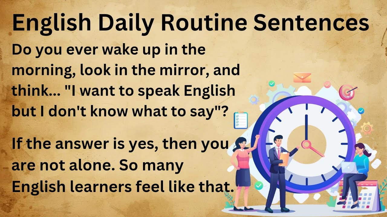 A Student’s Daily Routine – Easy English Story || Talk about Daily Routines