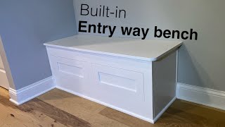Built-in entryway bench // diy how to