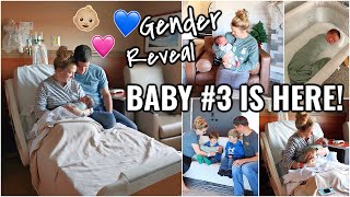 BABY #3 IS HERE!!👶🏻 SURPRISE GENDER REVEAL AT BIRTH & NAME REVEAL