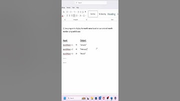 Program to print month name when user enters month number using switch-case || #java  #shorts