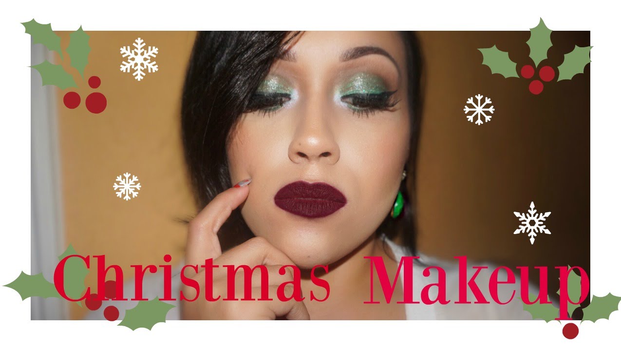Christmas Makeup Tutorial Collab | CookieChipIry - YouTube