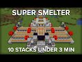 Minecraft Fast Super Smelter - 64 Furnace Smelter